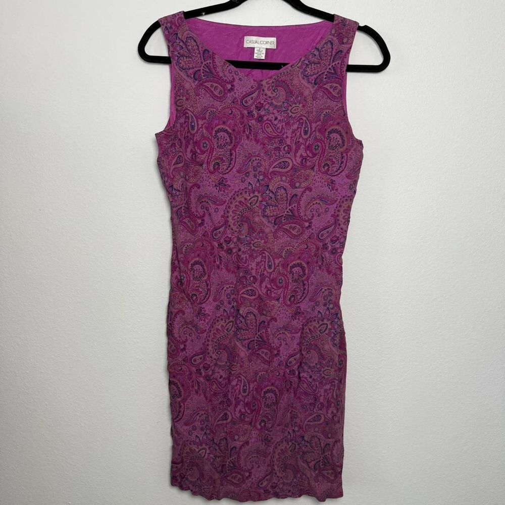 Casual-corner Women's Purple and Pink Dress